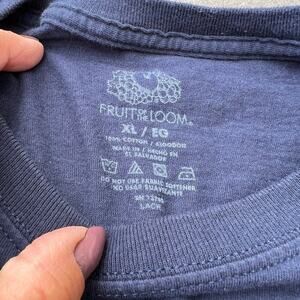 Fruit of the Loom T-SHIRT, navy, short sleeve, Men's XL